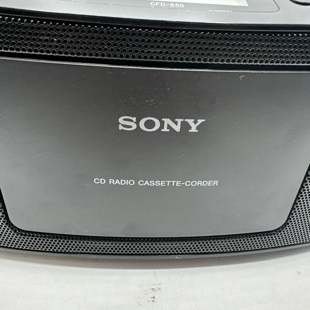 Sony CFD-S50 CD, AM/FM Radio, CD Player, & Cassette Player With Power Cord, READ